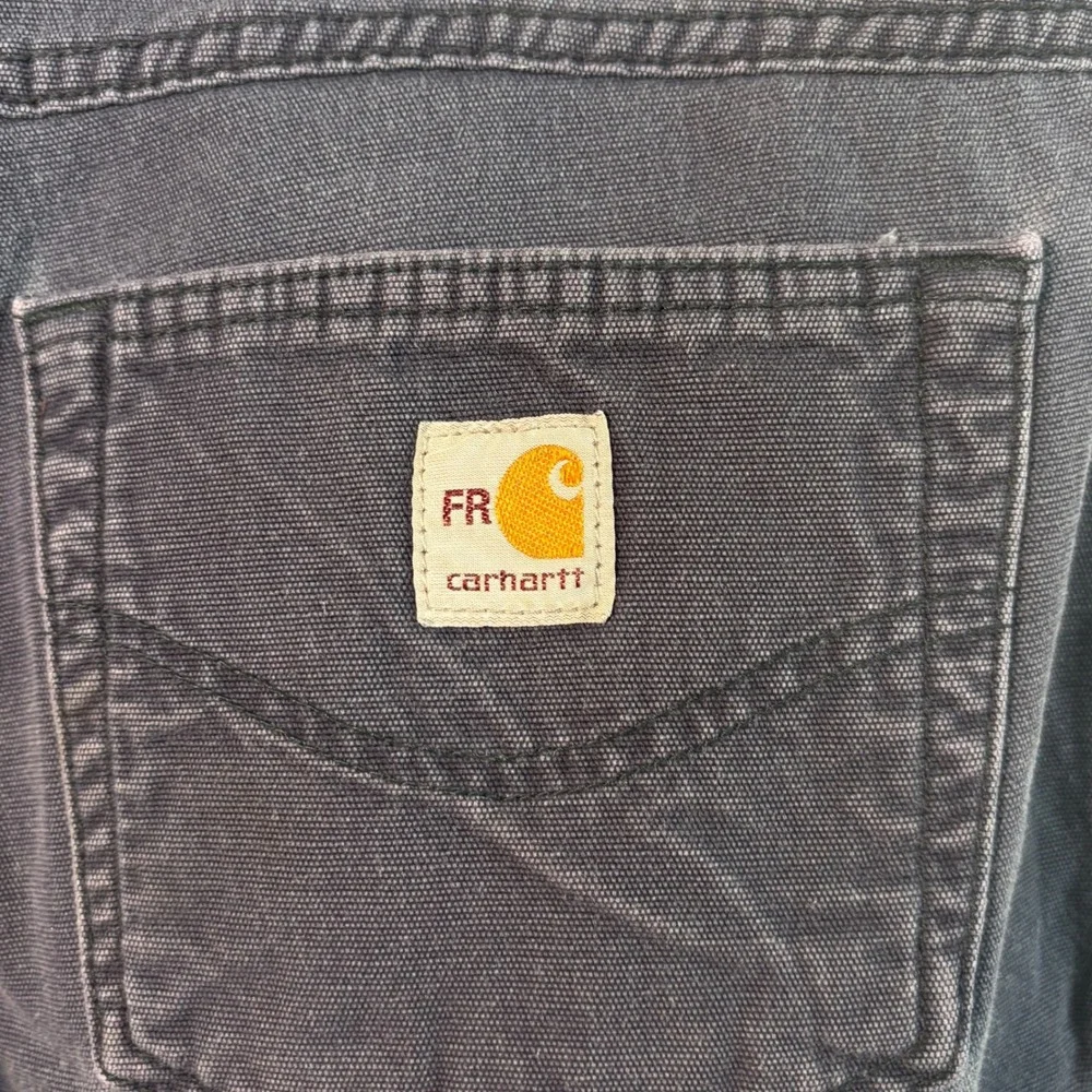 Carhartt FR Flame Resistant Work Pants Mens 40x32 Navy Blue FRB159 DNY Canvas - Picture 6 of 8